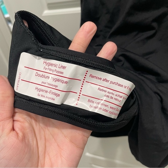 Lands' End NWOT Black and White High Neck One Piece Swim Dress Swimsuit Size 16 - Picture 8 of 12